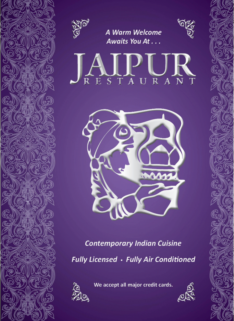 Menu – Jaipur Restaurant
